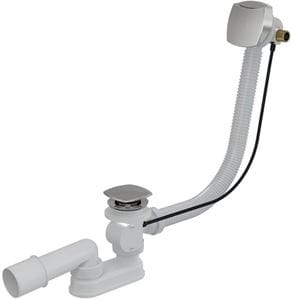 CONCEPT vaňový sifón 57 cm, s napúšťaním prepadom, bovden, chróm