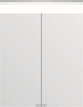 TIMERA GASPRA HSGV zrkadlová skrinka vstavaná 60x74,7x15 cm, osvetlenie, s vypínačom a el. zásuvkou, hliník, strieborná