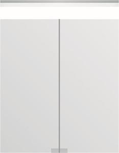 TIMERA GASPRA HSGV zrkadlová skrinka vstavaná 60x74,7x15 cm, osvetlenie, s vypínačom a el. zásuvkou, hliník, strieborná