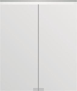 TIMERA SENTA HSSN zrkadlová skrinka 60x70,7x21,7 cm, osvetlenie, s vypínačom a el. zásuvkou, hliník, strieborná