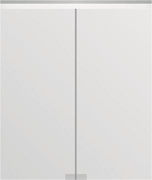 TIMERA SENTA HSSN zrkadlová skrinka 60x70,7x21,7 cm, osvetlenie, s vypínačom a el. zásuvkou, hliník, strieborná