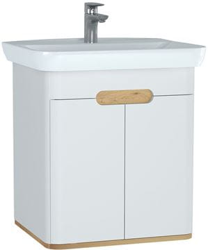 VITRA SENTO skrinka s umývadlom 63x48,5x68,5 cm, 2 dvierka, s osvetlením, white mat