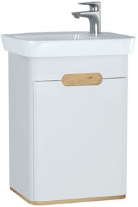 VITRA SENTO skrinka s umývadlom 50x37,5x68,5 cm, 1 dvierka, pánty vľavo, s osvetlením, white mat