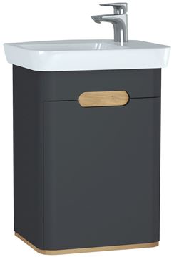 VITRA SENTO skrinka s umývadlom 50x37,5x68,5 cm, 1 dvierka, pánty vpravo, s osvetlením, antracite mat