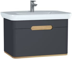 VITRA SENTO skrinka s umývadlom 78x48,5x52 cm, 1 zásuvka, s osvetlením, antracite mat