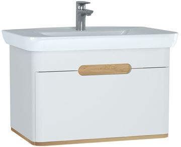 VITRA SENTO skrinka s umývadlom 78x48, 5x52 cm, 1 zásuvka, s osvetlením, white mat