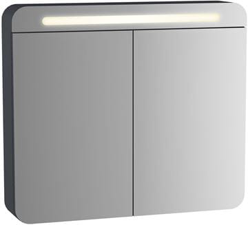 VITRA SENTO zrkadlová skrinka 80x70x15 cm, osvetlenie, s vypínačom, matt anthracite