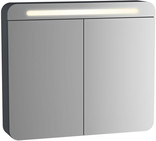 VITRA SENTO zrkadlová skrinka 80x70x15 cm, osvetlenie, s vypínačom, matt anthracite 61680 Obrázek - Hlavní obrázek