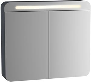 VITRA SENTO zrkadlová skrinka 80x70x15 cm, osvetlenie, s vypínačom, matt anthracite