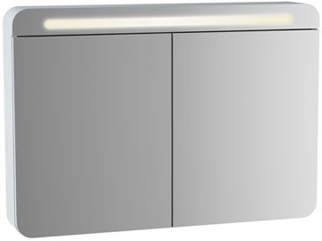 VITRA SENTO zrkadlová skrinka 100x70x15 cm, osvetlenie, s vypínačom, MDF, white mat