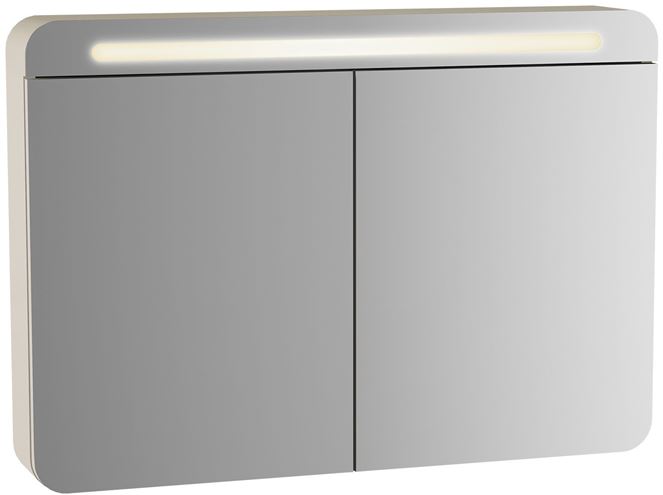 VITRA SENTO zrkadlová skrinka 100x70x15 cm, osvetlenie, s vypínačom, matt anthracite 61683 Obrázek - Hlavní obrázek