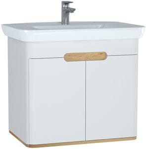 VITRA SENTO skrinka s umývadlom 78x48,5x68,5 cm, 2 dvierka, s osvetlením, white mat