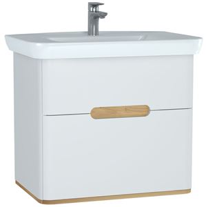 VITRA SENTO skrinka s umývadlom 78x48,5x68,5 cm, 2 zásuvky, s osvetlením, white mat