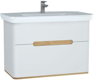 VITRA SENTO skrinka s umývadlom 98x48,5x68,5 cm, 2 zásuvky, s osvetlením, white mat
