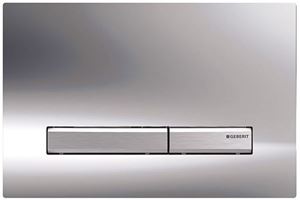 GEBERIT SIGMA 50 ovládacie tlačidlo pre dve splachovania, zinok/mosadz, chróm/lesklý chróm