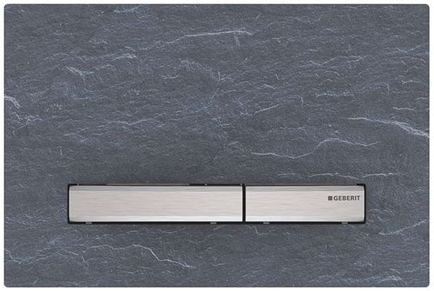 GEBERIT SIGMA 50 ovládacie tlačidlo pre dve splachovania, easy-to-clean, zinok/bridlice, chróm/bridlice Mustang
