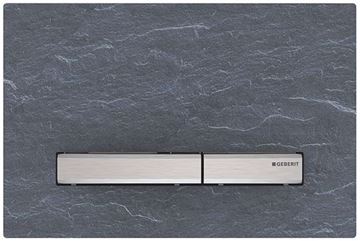 GEBERIT SIGMA 50 ovládacie tlačidlo pre dve splachovania, easy-to-clean, zinok/bridlice, chróm/bridlice Mustang