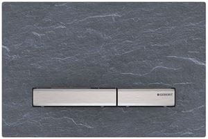 GEBERIT SIGMA 50 ovládacie tlačidlo pre dve splachovania, easy-to-clean, zinok/bridlice, chróm/bridlice Mustang