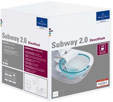 VILLEROY & BOCH SUBWAY 2.0 závesné WC, so SoftClosing sedadlom, DirectFlush splachovanie, alpská biela 5614R201 Obrázek - fotka
