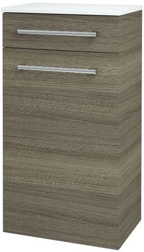 DŘEVOJAS nízka skriňa 505x360x938mm, závesná, s košom, so zásuvkou, D03 cafe/D03 cafe 63125-T03 Obrázek - Hlavní obrázek