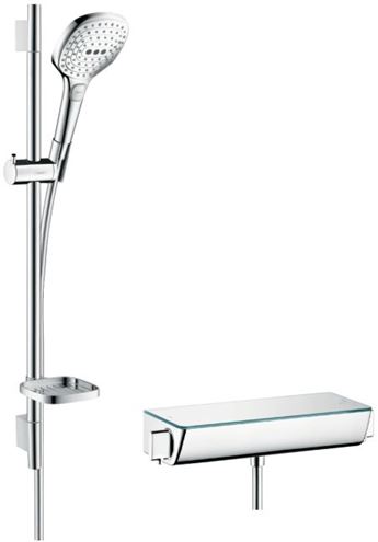 HANSGROHE RAINDANCE SELECT E 120 sprchový set s termostatickou batériou, ručná sprcha s 3 prúdmi, tyč, hadica, chróm 27038000 Obrázek - Hlavní obrázek