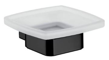 EMCO CONCEPT BLACK mydlovnička, nástenná, sklo, čierna