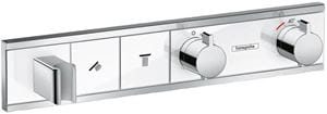HANSGROHE RAINSELECT podomietková termostatická batéria, pre 2 spotrebiče, s držiakom hadice, biela/chróm