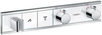 HANSGROHE RAINSELECT podomietková termostatická batéria, pre 2 spotrebiče, s držiakom hadice, biela/chróm