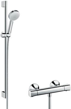 HANSGROHE CROMA 100 VARIO sprchový set 959mm, s termostatickou batériou a ručnou sprchou, biela, chróm