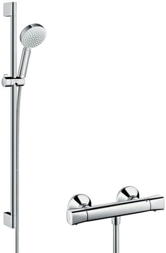 HANSGROHE CROMA 100 VARIO sprchový set 959mm, s termostatickou batériou a ručnou sprchou, biela, chróm 27031400 Obrázek - Hlavní obrázek