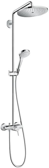 HANSGROHE CROMA SELECT S SHOWERPIPE 280 sprchový set s batériou, horná sprcha, ručná sprcha s 3 prúdmi, chróm