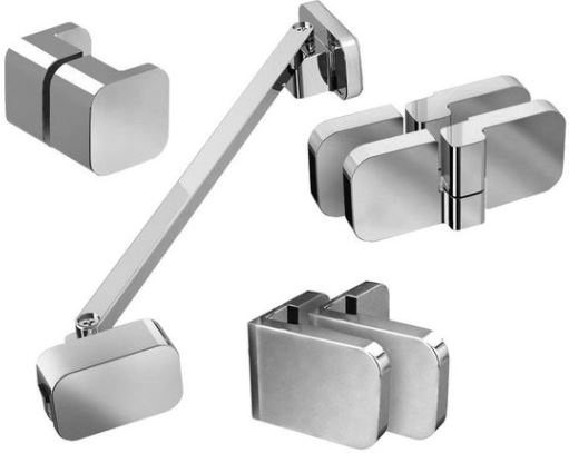 RAVAK BRILLIANT B SET BSD2-L 100 set pántov, úchytov a madla, pravá, chróm D01000A085 Obrázek - Hlavní obrázek