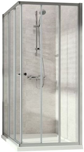 CONCEPT 100 sprchový kút 80x80 cm, rohový vstup, posuvné dvere, 6 dielny, biela/sklo číre PTA21101.055.322 Obrázek - Hlavní obrázek
