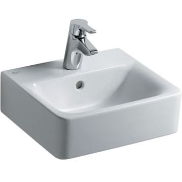 IDEAL STANDARD CONNECT CUBE umývadielko 40 cm, s otvorom pre batériu a prepadom, Ideal Plus