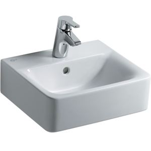 IDEAL STANDARD CONNECT CUBE umývadielko 40 cm, s otvorom pre batériu a prepadom, Ideal Plus