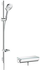 HANSGROHE RAINDANCE SELECT E 120 sprchový set s termostatickou batériou, ručná sprcha s 3 prúdmi, tyč, hadica, chróm