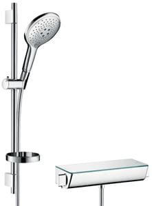 HANSGROHE RAINDANCE SELECT S 150 sprchový set s termostatickou batériou, ručná sprcha s 3 prúdmi, tyč, hadica, chróm