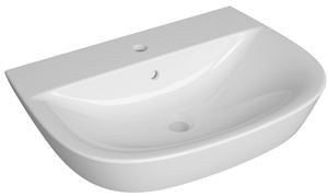 CONCEPT 100 umývadlo 65 cm, s otvorom pre batériu a prepadom, VitrA Clean, alpská biela