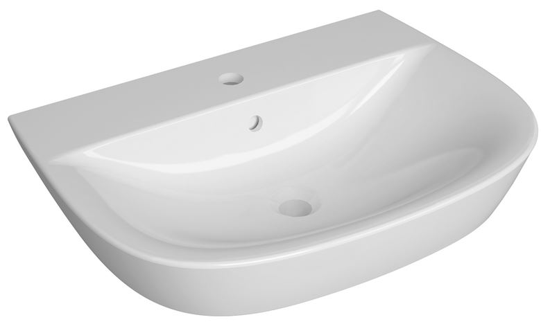CONCEPT 100 umývadlo 65 cm, s otvorom pre batériu a prepadom, VitrA Clean, alpská biela 7279L003-1425 Obrázek - Hlavní obrázek