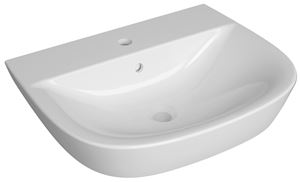 CONCEPT 100 umývadlo 60 cm, s otvorom pre batériu a prepadom, VitrA Clean, alpská biela