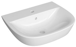 CONCEPT 100 umývadlo 55 cm s otvorom pre batériu a prepadom, VitrA Clean, alpská biela