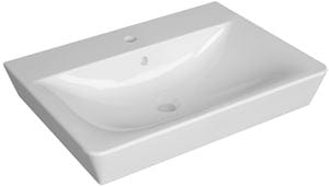 CONCEPT 100 umývadlo 65 cm, s otvorom pre batériu a prepadom, alpská biela