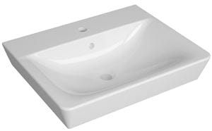 CONCEPT 100 umývadlo 60 cm, s otvorom pre batériu a prepadom, alpská biela