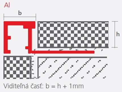 CELOX profil hranatý 12,5mm/2,5m, ukončovací, Al, strieborná lesklá 402607 Technický nákres