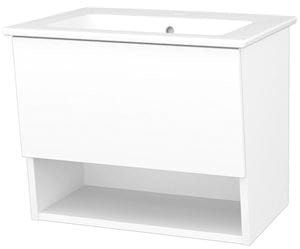 CONCEPT 400 skrinka pod umývadlo 56x48, 5x48 cm, 1 zásuvka, 1 polica, Push-open, lesklá biela