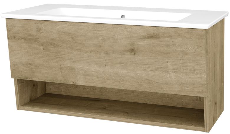 CONCEPT 400 skrinka pod umývadlo 96x48, 5x48 cm, 1 zásuvka, 1 polica, Push-open, dub arlington C400.100.DA Obrázek - Hlavní obrázek