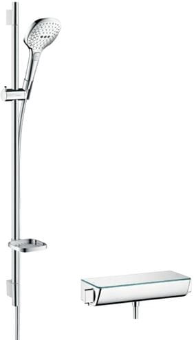 HANSGROHE RAINDANCE SELECT E 120 sprchový set s termostatickou batériou, ručná sprcha s 3 prúdmi, tyč, hadica, biela/chróm 27039400 Obrázek - Hlavní obrázek