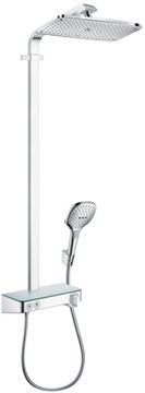 HANSGROHE RAINDANCE E SHOWERPIPE 360 sprchový set s termostatickou batériou, horná sprcha, ručná sprcha s 3 prúdmi, tyč, hadica, chróm