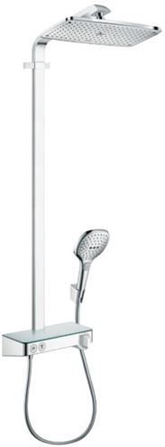 HANSGROHE RAINDANCE E SHOWERPIPE 360 sprchový set s termostatickou batériou, horná sprcha, ručná sprcha s 3 prúdmi, tyč, hadica, chróm 27288000 Obrázek - Hlavní obrázek