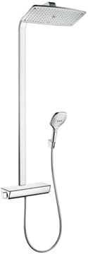 HANSGROHE RAINDANCE E360 SHOWEPIPE 360 sprchový set s termostatickou batériou, horná sprcha, ručná sprcha s 3 prúdmi, tyč, hadica, držiak, chróm